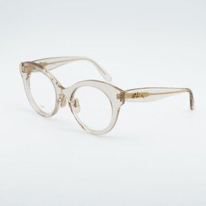 Loewe LW50074F 057 Eyeglasses Transparent Brown 50mm Cat Eye Frame